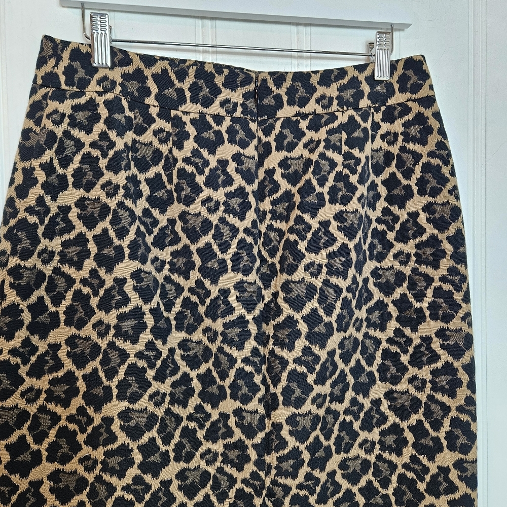 Talbots Cheetah Print A-Line Skirt 10P Canvas Petite Leopard Above Knee - Picture 7 of 14